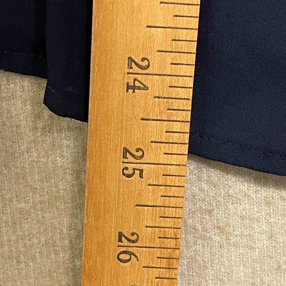 Loft Blouse Women's Small Dark Blue Flared Sleeves - Picture 7 of 10